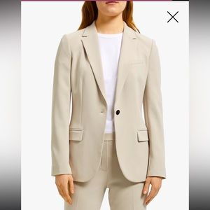 Theory Fitted Blazer Crepe - Taupe